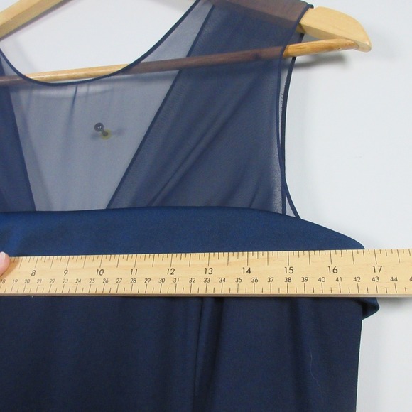 Ever Beauty Formal Maxi Dress 8 Blue Bow Romantic Evening Gown Vtg y2k 478 - Picture 12 of 12